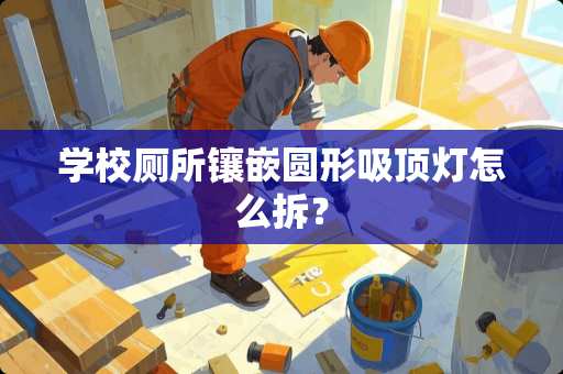 学校厕所镶嵌圆形吸顶灯怎么拆？