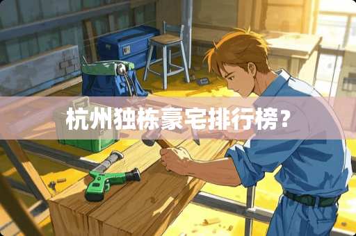 杭州独栋豪宅排行榜？