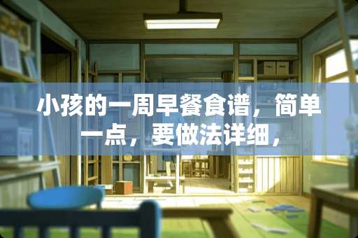 小孩的一周早餐食谱，简单一点，要做法详细，