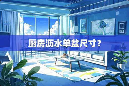 厨房沥水单盆尺寸？