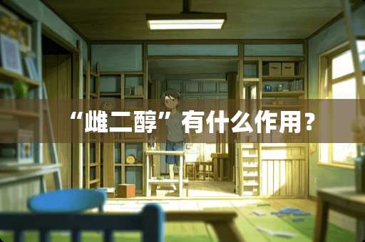 “雌二醇”有什么作用？