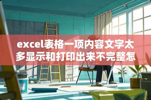 excel表格一项内容文字太多显示和打印出来不完整怎么办