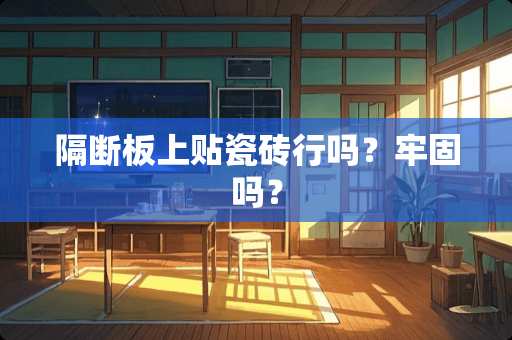 隔断板上贴瓷砖行吗？牢固吗？