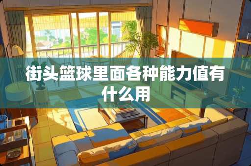 街头篮球里面各种能力值有什么用