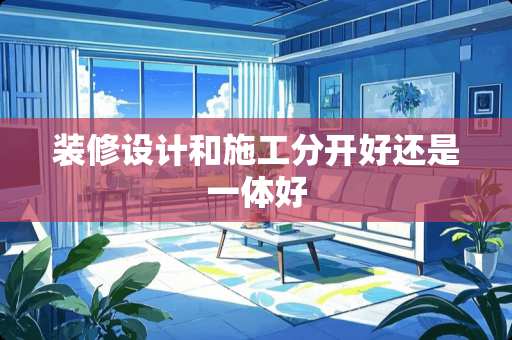 装修设计和施工分开好还是一体好