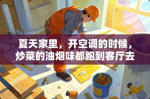 夏天家里，开空调的时候，炒菜的油烟味都跑到客厅去了，有什么办法吗？