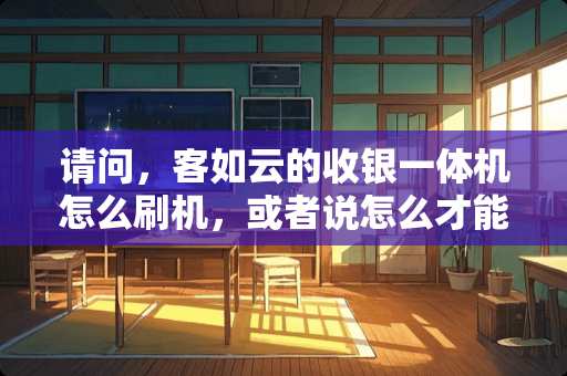 请问，客如云的收银一体机怎么刷机，或者说怎么才能安装第三方软件？谢谢