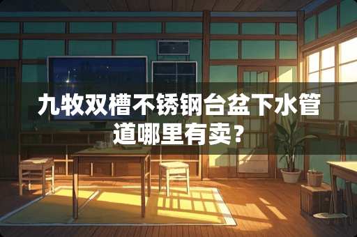 九牧双槽不锈钢台盆下水管道哪里有卖？
