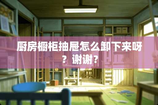 厨房橱柜抽屉怎么卸下来呀？谢谢？