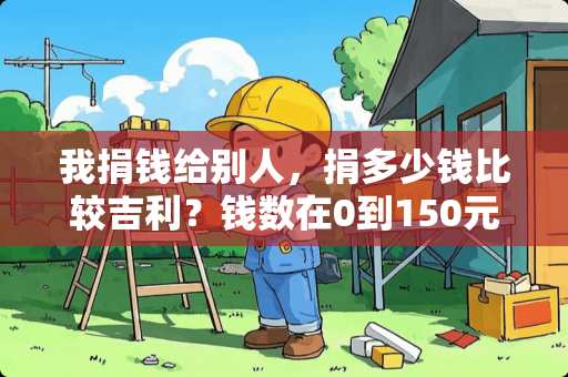 我捐钱给别人，捐多少钱比较吉利？钱数在0到150元之间？