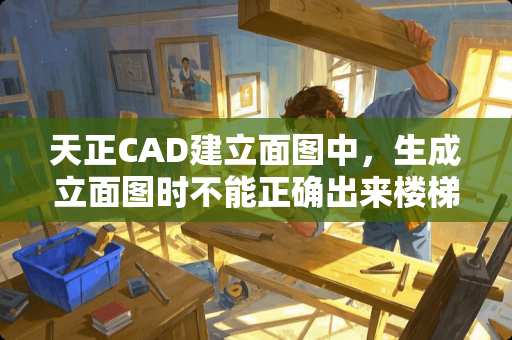 天正CAD建立面图中，生成立面图时不能正确出来楼梯间的窗户。