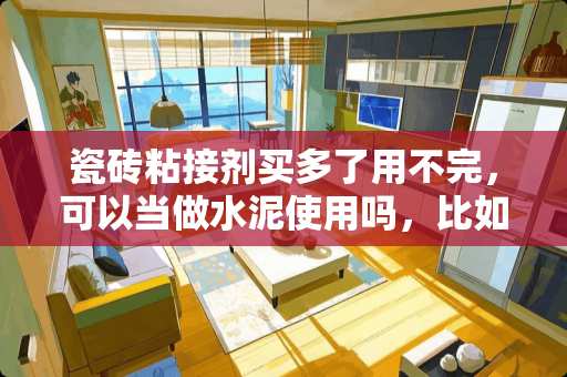 瓷砖粘接剂买多了用不完，可以当做水泥使用吗，比如浇地坪，贴地砖啊这些的？