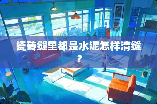 瓷砖缝里都是水泥怎样清缝？