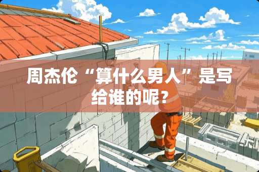 周杰伦“算什么男人”是写给谁的呢？