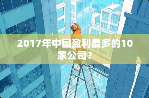 2017年中国盈利最多的10家公司? 2017年中国盈利最多的10家公司?
