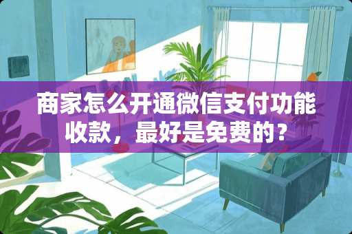 商家怎么开通微信支付功能收款，最好是免费的？