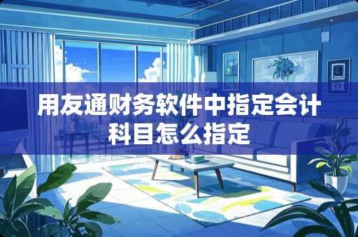 用友通财务软件中指定会计科目怎么指定