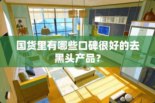 国货里有哪些口碑很好的去黑头产品？