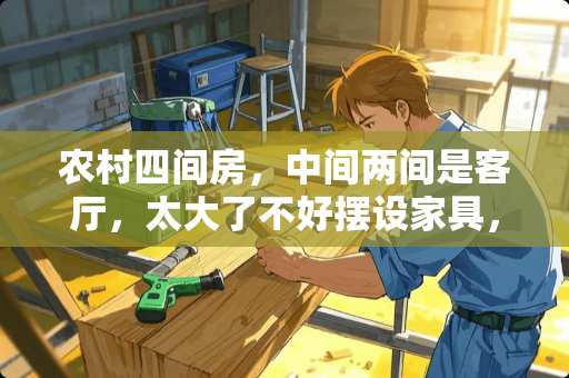 农村四间房，中间两间是客厅，太大了不好摆设家具，沙发和电视怎么放好呢？