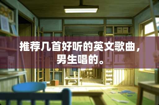 推荐几首好听的英文歌曲，男生唱的。