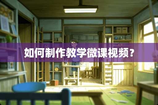 如何制作教学微课视频？