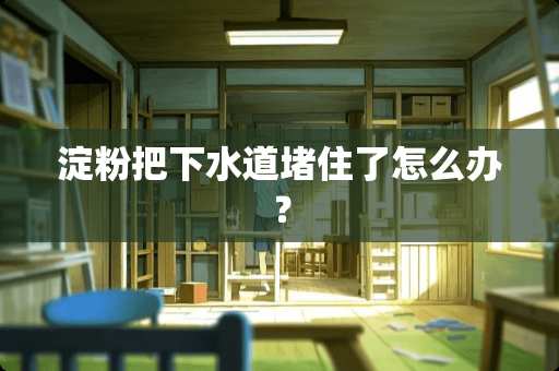 淀粉把下水道堵住了怎么办？