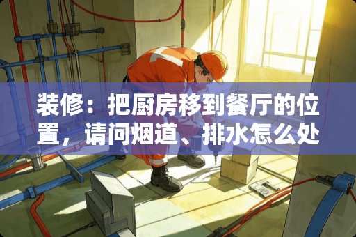 装修：把厨房移到餐厅的位置，请问烟道、排水怎么处理？