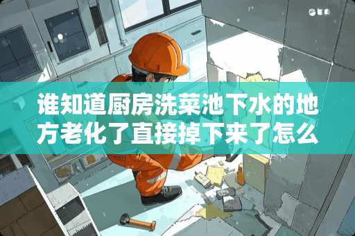 谁知道厨房洗菜池下水的地方老化了直接掉下来了怎么办啊？