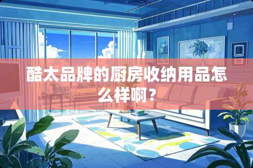 酷太品牌的厨房收纳用品怎么样啊？