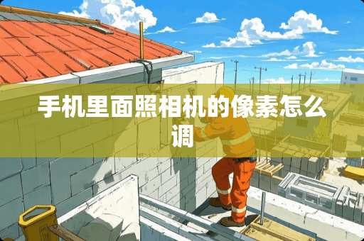 手机里面照相机的像素怎么调