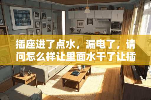 插座进了点水，漏电了，请问怎么样让里面水干了让插座不漏电？