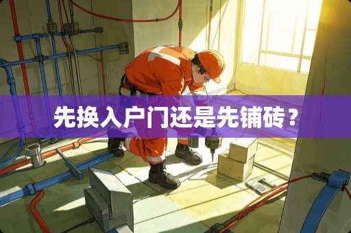 先换入户门还是先铺砖？