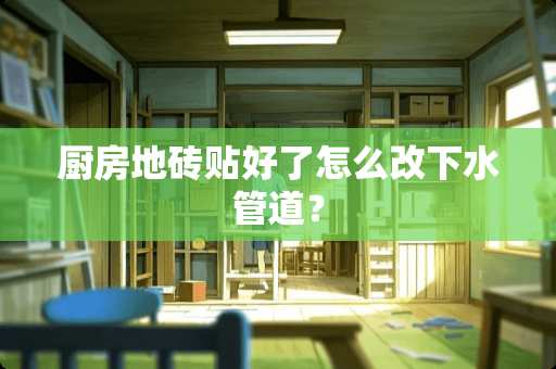 厨房地砖贴好了怎么改下水管道？