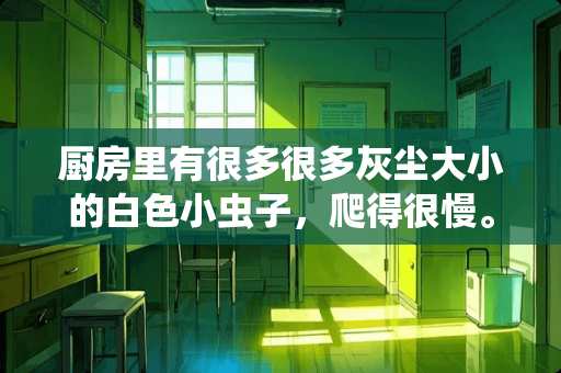 厨房里有很多很多灰尘大小的白色小虫子，爬得很慢。怎么办？