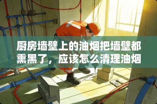 厨房墙壁上的油烟把墙壁都熏黑了，应该怎么清理油烟？请帮忙？