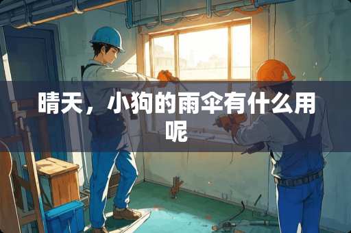 晴天，小狗的雨伞有什么用呢