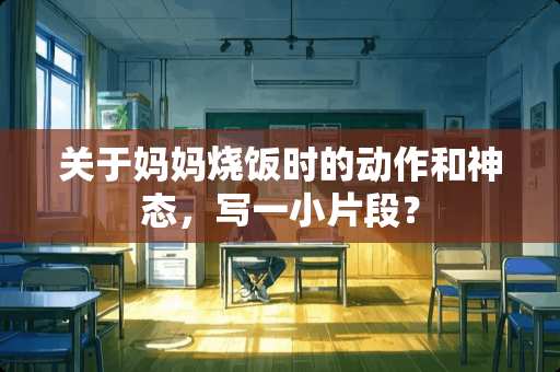 关于妈妈烧饭时的动作和神态，写一小片段？