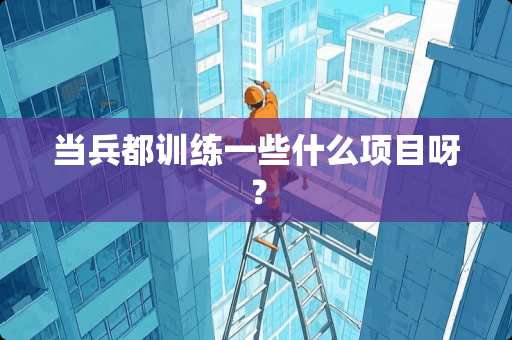 当兵都训练一些什么项目呀？