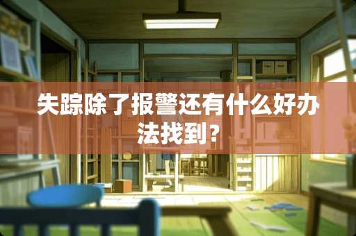 失踪除了报警还有什么好办法找到? 失踪除了报警还有什么好办法找到?