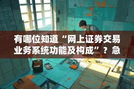 有哪位知道“网上证券交易业务系统功能及构成”？急急急....