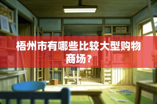 梧州市有哪些比较大型购物商场？