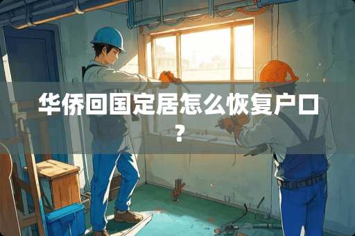 华侨回国定居怎么恢复户口？