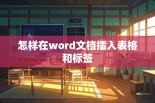 怎样在word文档插入表格和标签