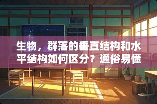 生物，群落的垂直结构和水平结构如何区分？通俗易懂一点