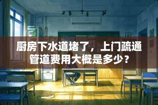 厨房下水道堵了，上门疏通管道费用大概是多少？