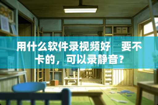 用什么软件录视频好　要不卡的，可以录静音？