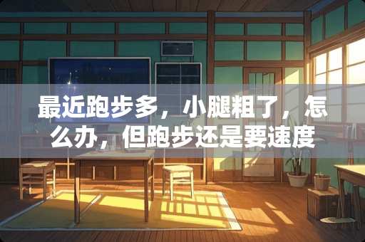 最近跑步多，小腿粗了，怎么办，但跑步还是要速度