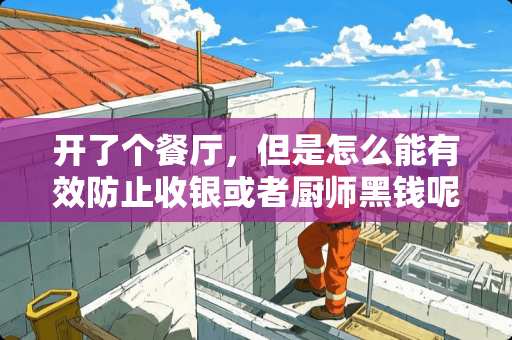 开了个餐厅，但是怎么能有效防止收银或者厨师黑钱呢？