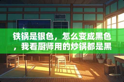 铁锅是银色，怎么变成黑色，我看厨师用的炒锅都是黑色，听说黑色好，为什么？