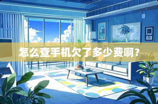 怎么查手机欠了多少费啊？